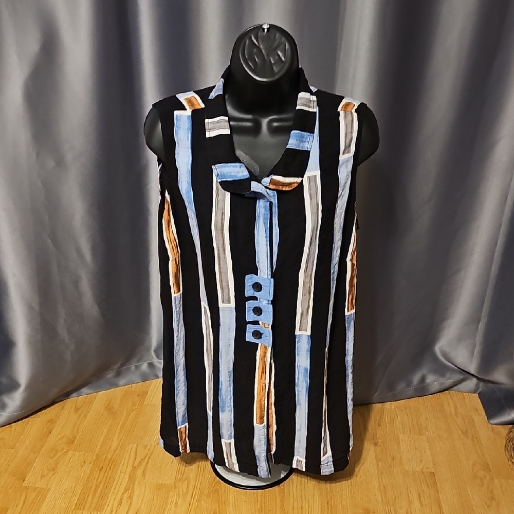 Vince Multicolor Striped Button Down Shirt
